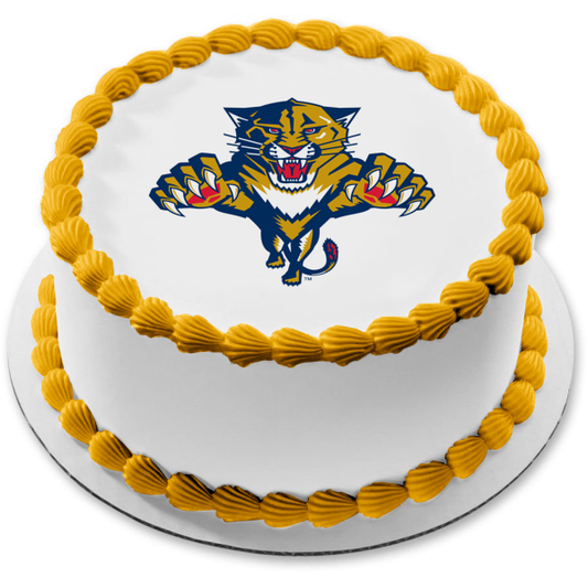 Florida Panthers Logo NHL División Atlántica de la Conferencia Este de la Liga Nacional de Hockey Imagen comestible para tarta ABPID05645 