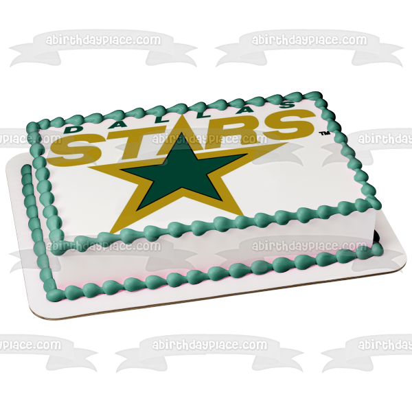 Dallas Stars Logo NHL Edible Cake Topper Image ABPID05646