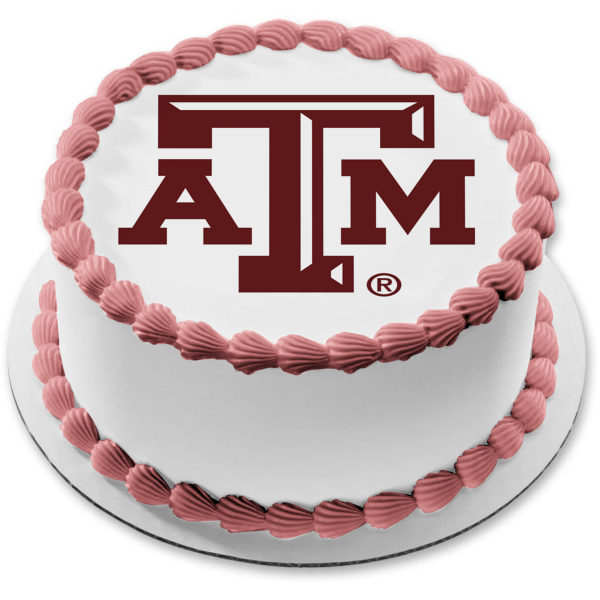 Texas A&M University Logo Edible Cake Topper Image ABPID05648