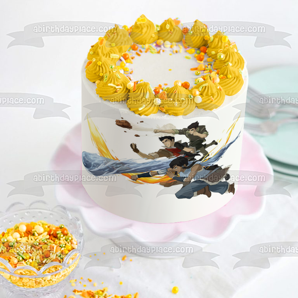 Avatar Legend of Korra Mako and Firebending Edible Cake Topper Image ABPID05719