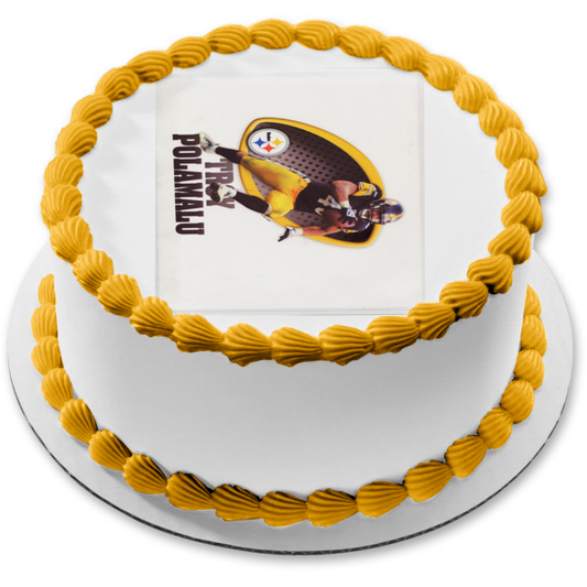 Imagen comestible para tarta de fútbol americano Troy Polamalu de la NFL ABPID05657 