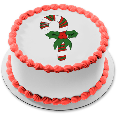 Merry Christmas Black and White Snowflakes Edible Cake Topper