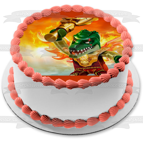 LEGO Legends of Chima Cragger the Crocodile Edible Cake Topper Image ABPID05727