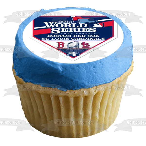 World Series 2013 Boston Red Sox St. Louis Cardinals Logo MLB Edible Cake Topper Image ABPID05732
