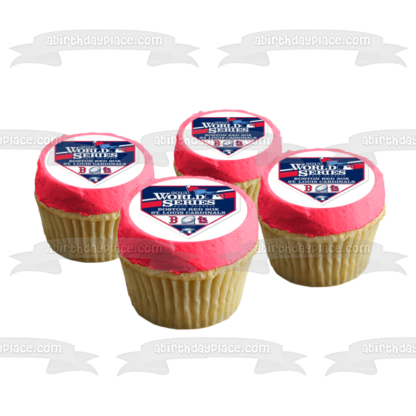 World Series 2013 Boston Red Sox St. Louis Cardinals Logo MLB Edible Cake Topper Image ABPID05732