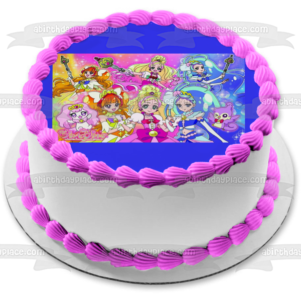 Go Princess Kaido Amanogawa and Haruno Edible Cake Topper Image ABPID05682