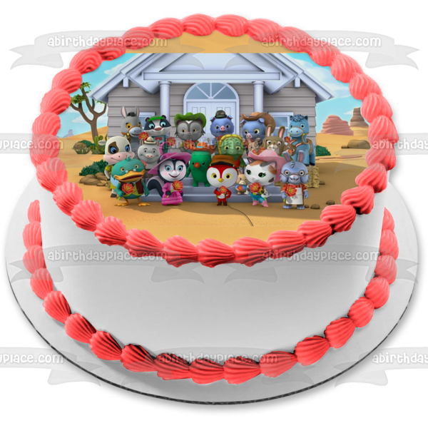 Sheriff Callie's Wild West Toby Deputy Peck and Pricilla Skunk Edible Cake Topper Image ABPID05735