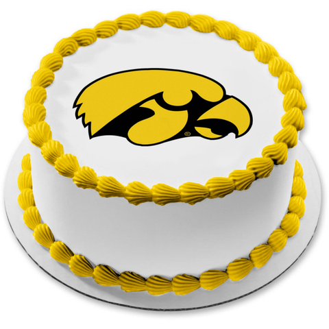 Iowa Hawkeyes Logo College Basketball Edible Cake Topper Image ABPID05684