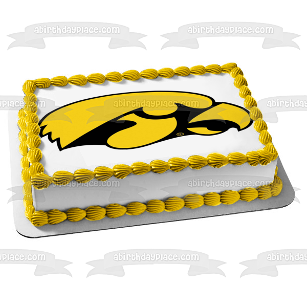 Iowa Hawkeyes Logo College Basketball Edible Cake Topper Image ABPID05684