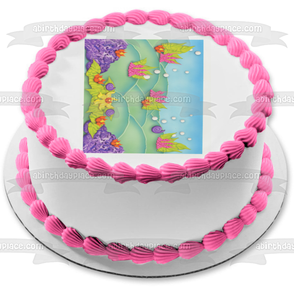 The Little Mermaid Background Edible Cake Topper Image ABPID05685