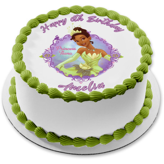 Princess and the Frog Tiana Edible Cake Topper Image ABPID05755