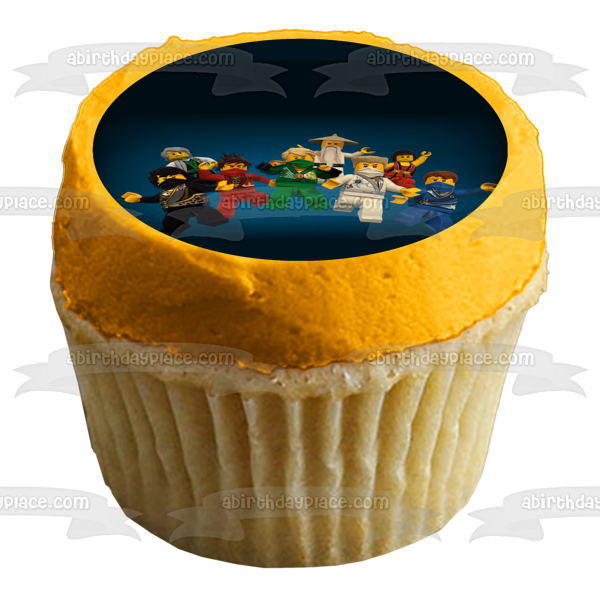 LEGO Ninjago Ninjas Master Wu Kai Cole Zane and Jay Edible Cake Topper Image ABPID05765