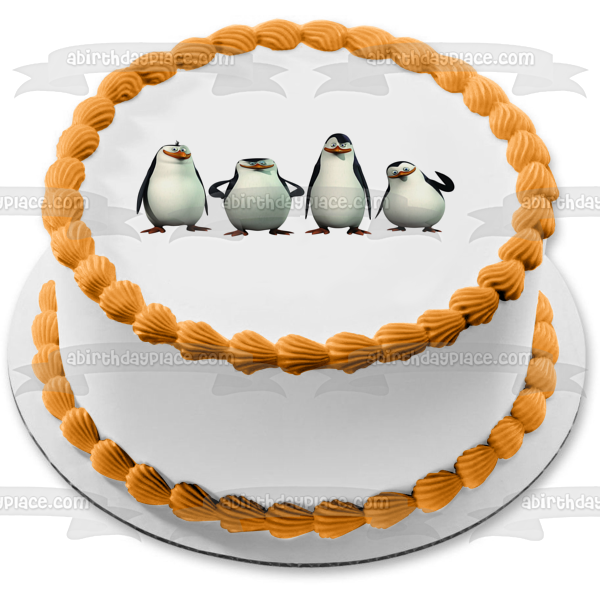 Penguins of Madagascar Skipper Kowalski Rico and Private Edible Cake Topper Image ABPID05770