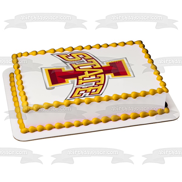 Iowa State Cyclones Logo Edible Cake Topper Image ABPID05866