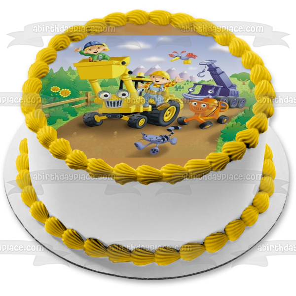Bob the Builder Scoop Lofty and Dizzy Edible Cake Topper Image ABPID05874