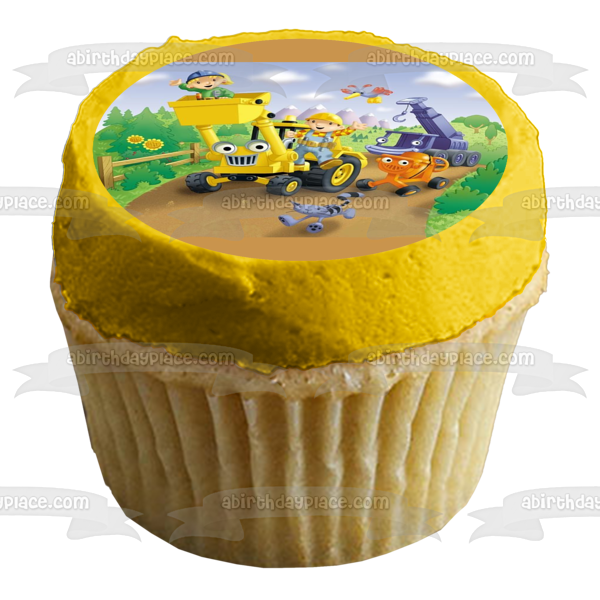 Bob the Builder Scoop Lofty and Dizzy Edible Cake Topper Image ABPID05874