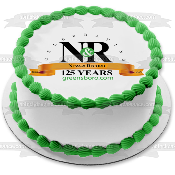 N&R News and Record Celebrate 125 Years Edible Cake Topper Image ABPID05795