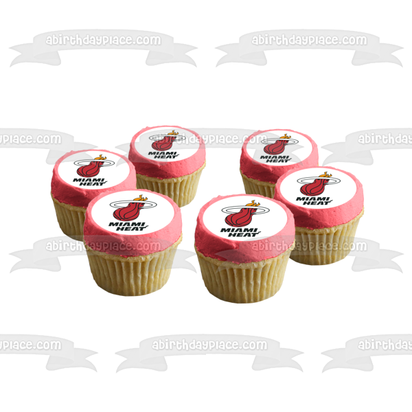 Miami Heat Logo NBA Edible Cake Topper Image ABPID05877