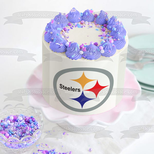 Pittsburgh Steelers Current Logo NFL Edible Cake Topper Image ABPID06019