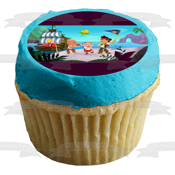 Jake and the Never Land Pirates Jake Izzy and Cubby Edible Cake Topper Image ABPID05912