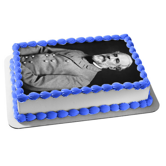 Robert E. Lee's Birthday Edible Cake Topper Image ABPID55205