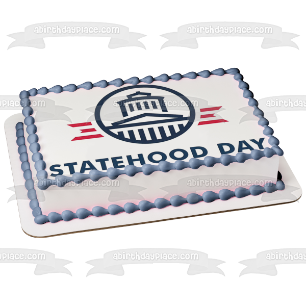 Happy Statehood Day Edible Cake Topper Image ABPID55230