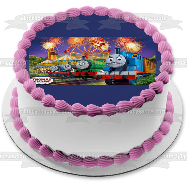 Thomas and Friends Percy Gordon and James Edible Cake Topper Image ABPID06090