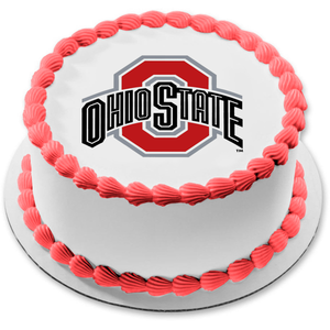 Ohio State Buckeyes Logo Athletics Edible Cake Topper Image ABPID05973