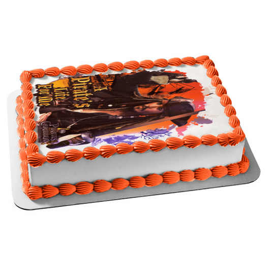 Pirates of the Caribbean Captain Jack Sparrow with His Sword Edible Cake Topper Image ABPID06121