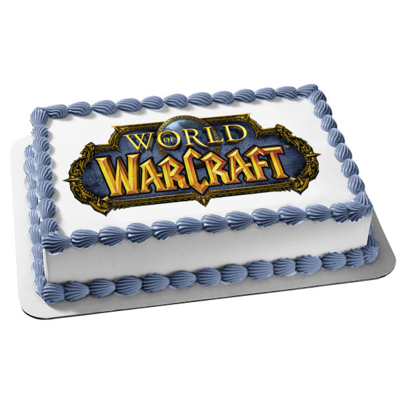 World of Warcraft Logo Edible Cake Topper Image ABPID06311