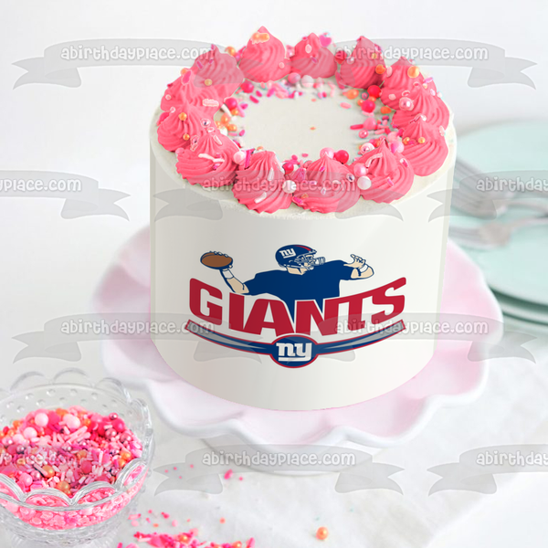 New York Giants Current Logo NFL Edible Cake Topper Image ABPID06312