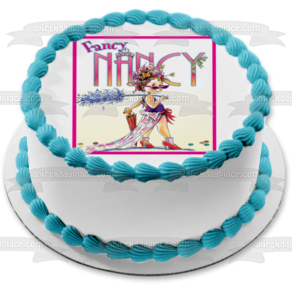 Fancy Nancy Book Cover Edible Cake Topper Image ABPID06331