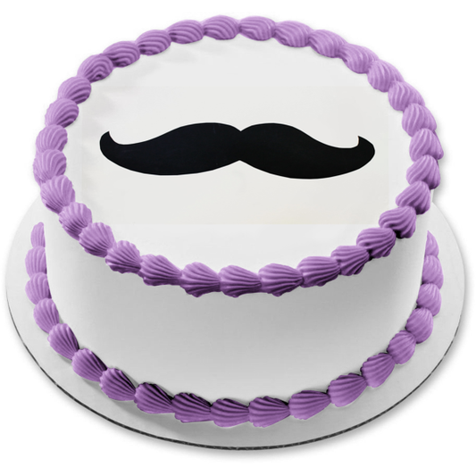 Adorno comestible para tarta con bigote negro, imagen ABPID06348 