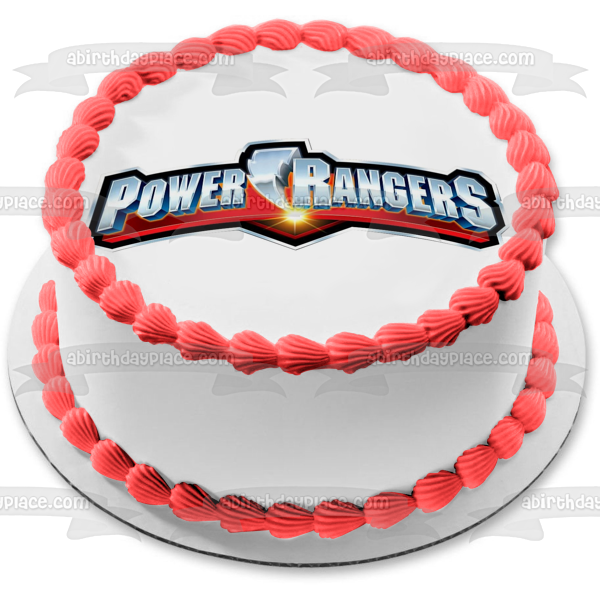 Power Rangers Logo Edible Cake Topper Image or Strips ABPID06184