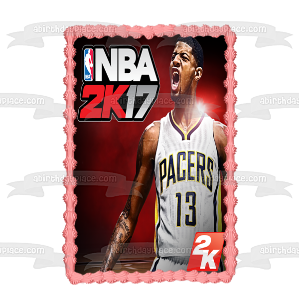 Indiana Pacers NBA Paul George 13 Edible Cake Topper Image ABPID06368