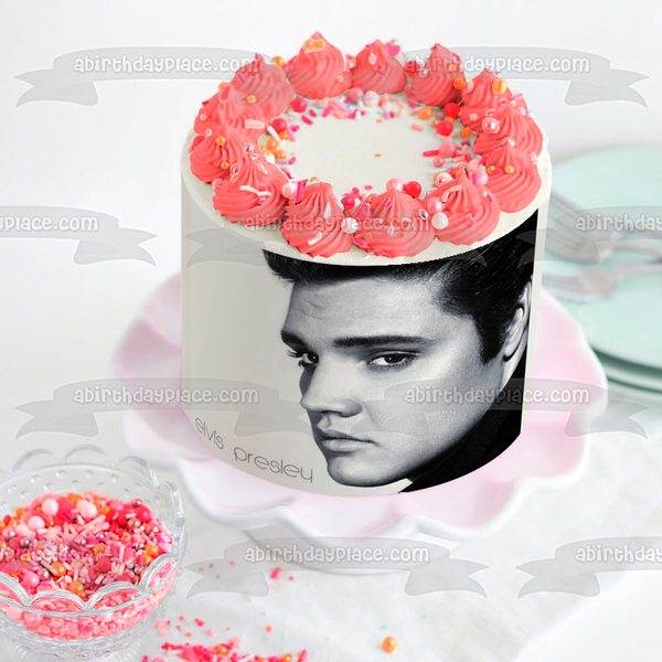 Elvis Presley the King Live In Brazil Cover Edible Cake Topper Image ABPID06373