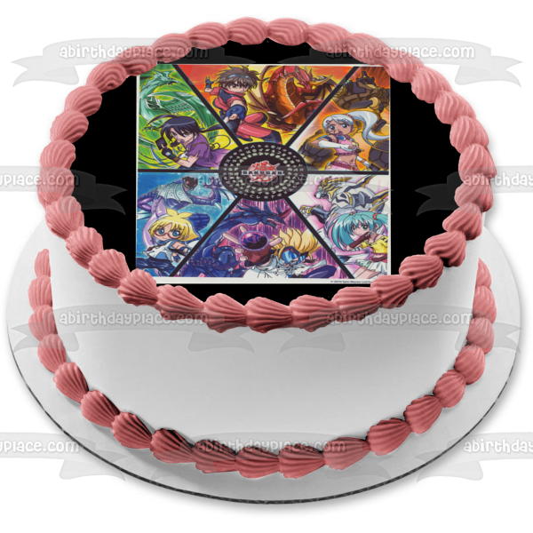 Bakugan Drago Dan Kuso and Runo Misaki Edible Cake Topper Image ABPID06212