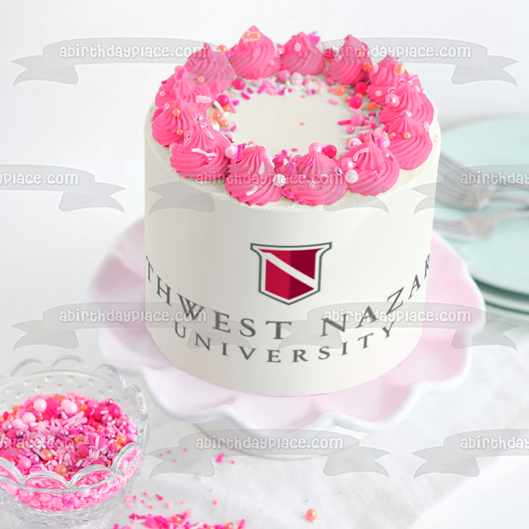 Northwest Nazarene University Logo Christian College Edible Cake Topper Image ABPID06402