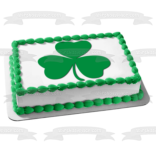 Shamrock Lucky St. Patricks Day Edible Cake Topper Image ABPID06218