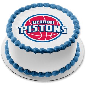 Detroit Pistons 2018 Logo NBA Professional Basketball Association Edible Cake Topper Image ABPID06408