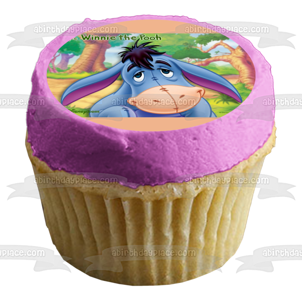 Winnie the Pooh Eeyore and Trees Edible Cake Topper Image ABPID06230