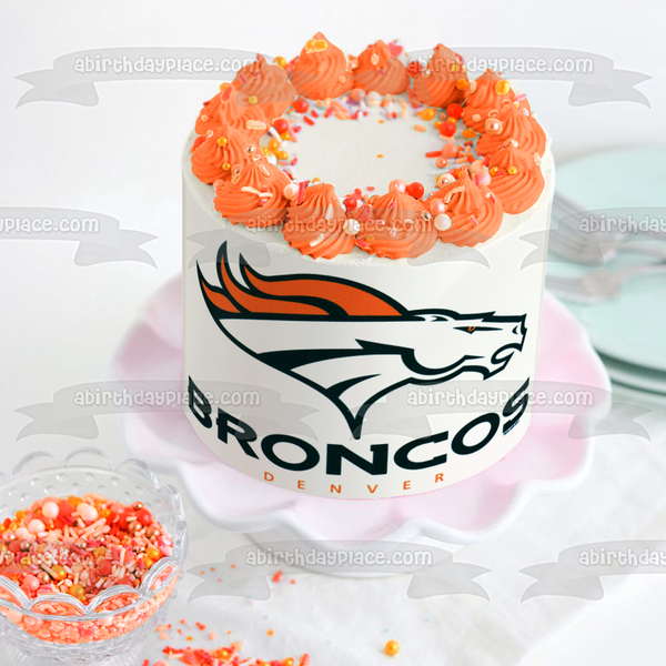 Denver Broncos 2018 Logo NFL Edible Cake Topper Image ABPID06282