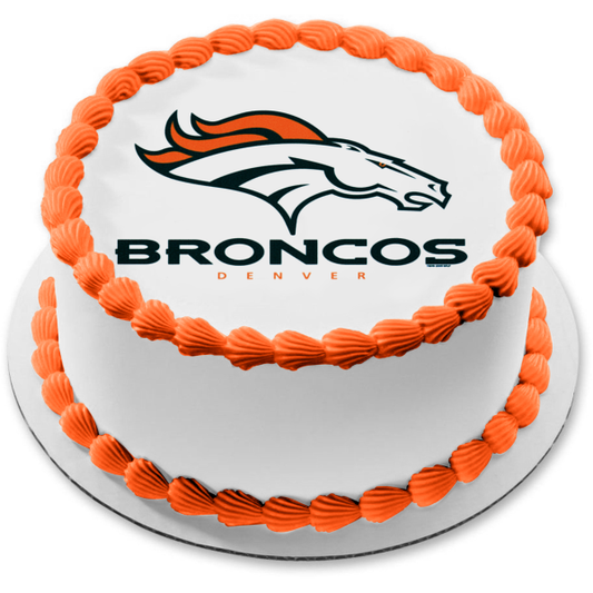 Denver Broncos 2018 Logo NFL Edible Cake Topper Image ABPID06282