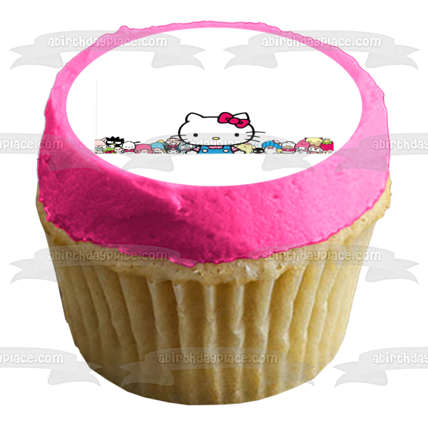 Hello Kitty and Friends My Melody and Badtz-Maru Edible Cake Topper Image ABPID06467