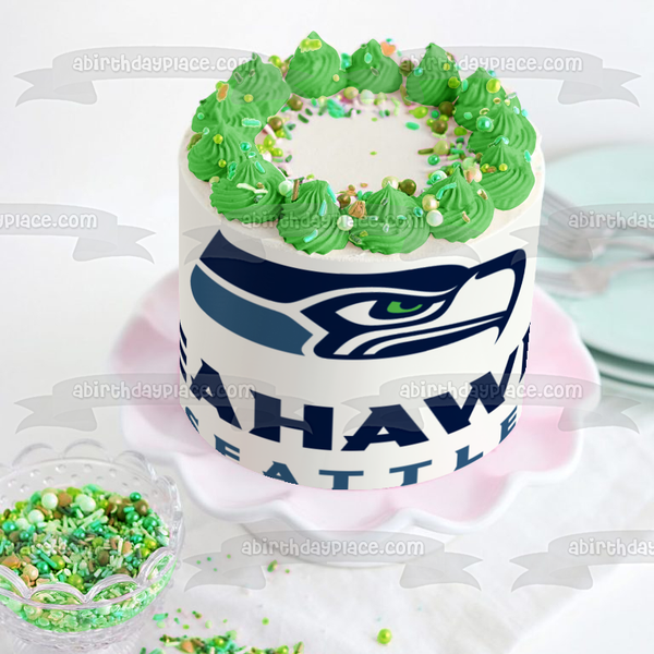 Seattle Seahawks Logo 2002-2011 NFL Edible Cake Topper Image ABPID06609