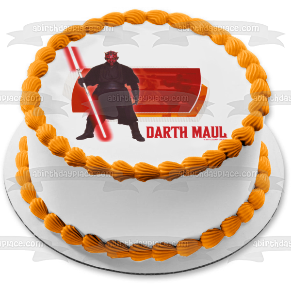 The Reboot Darth Maul Double Bladed Lightsaber Sith Lord Edible Cake Topper Image ABPID06624