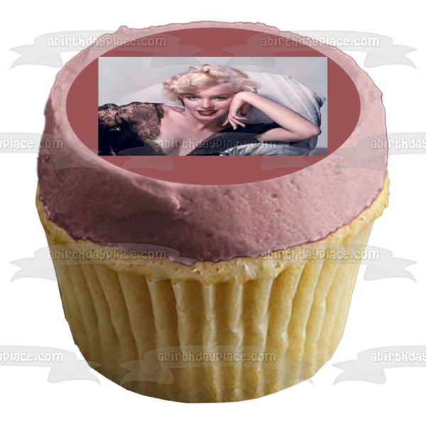 Marilyn Monroe Black Dress Edible Cake Topper Image ABPID06555