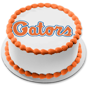 Florida Gators Logo Football Edible Cake Topper Image ABPID06580