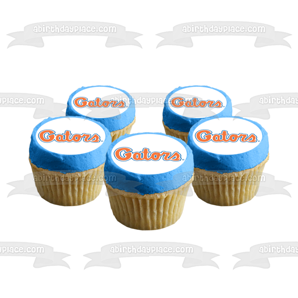 Florida Gators Logo Football Edible Cake Topper Image ABPID06580