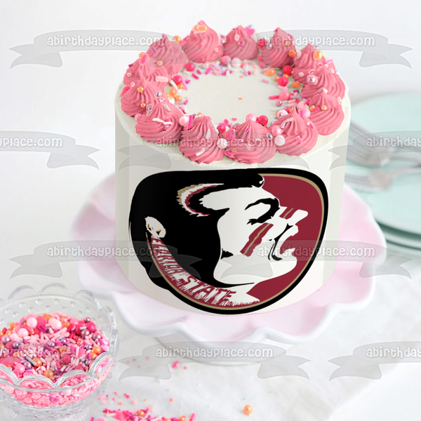 Florida State Seminoles Logo Native American Football Edible Cake Topper Image ABPID06675